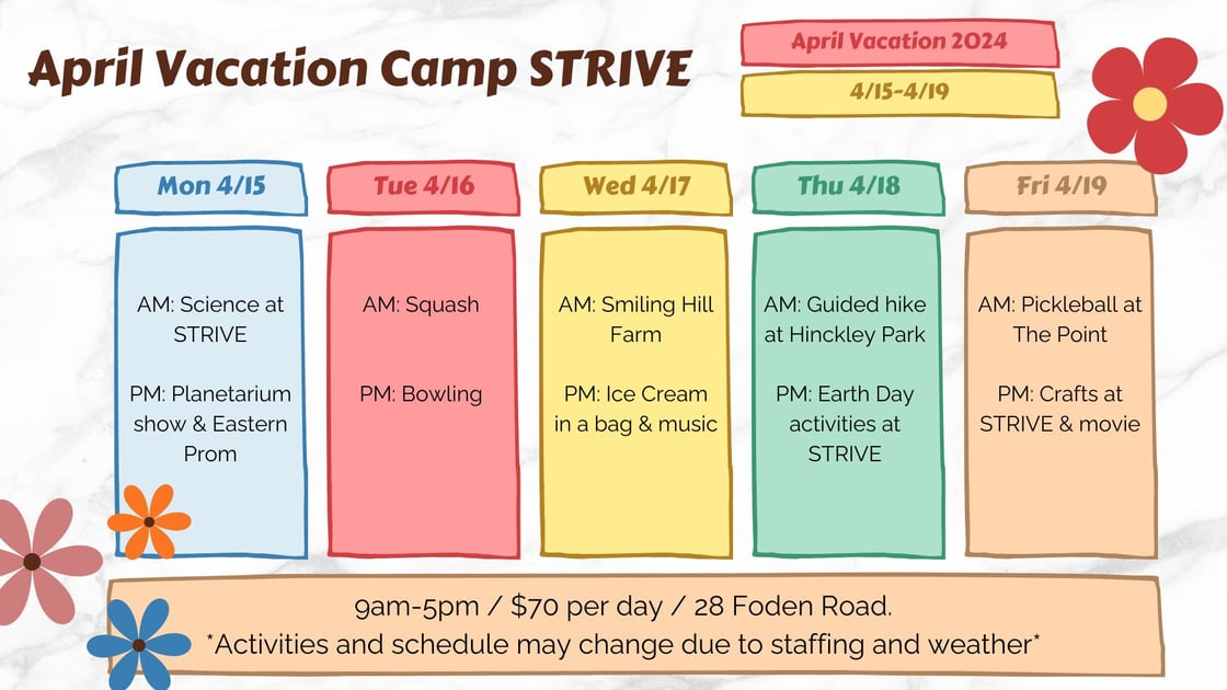 April Vacation Camp STRIVE