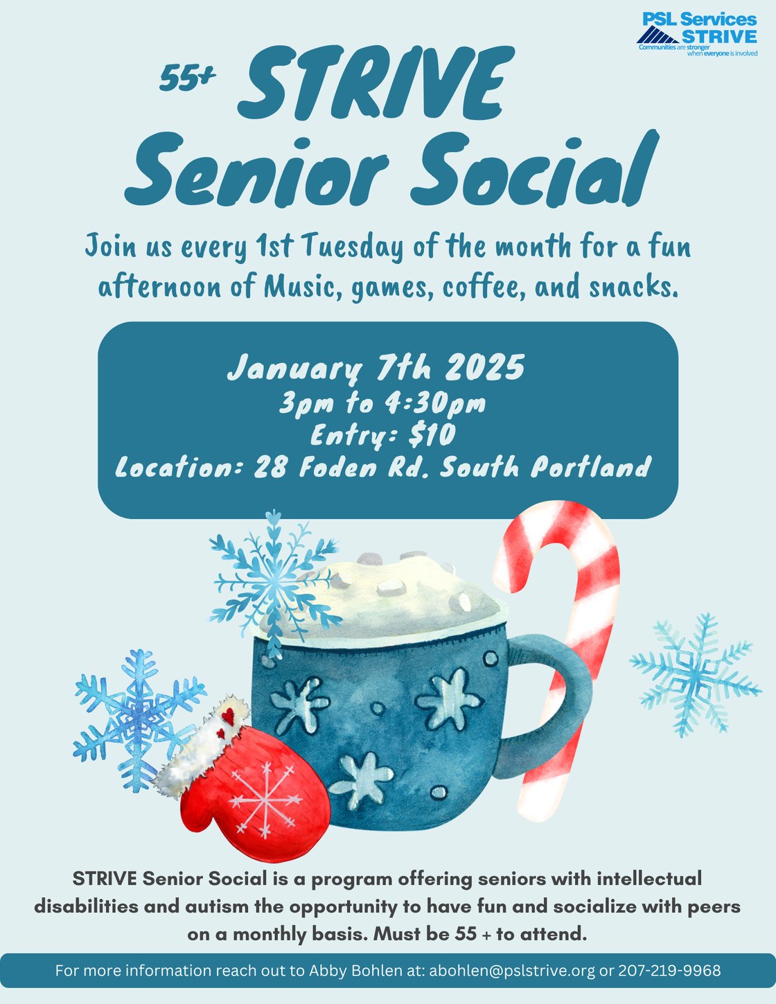 Blue Schoolkids Christmas Fair Carnival Flyer with Snowflakes Flyer