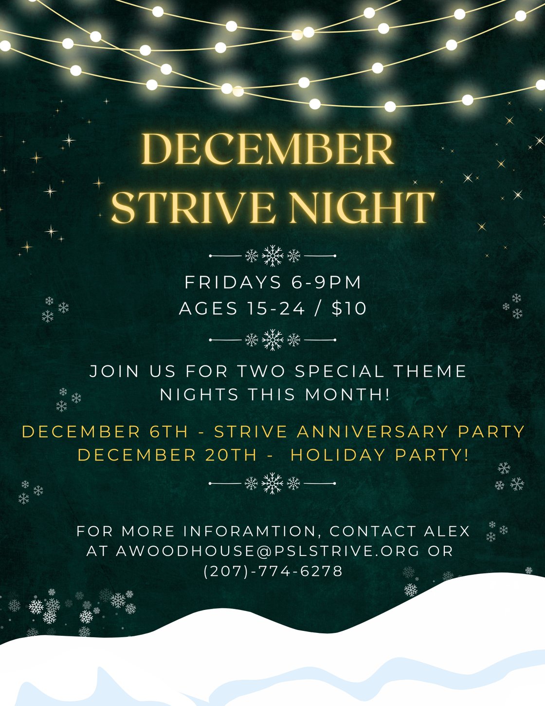 December 2024 STRIVE Night