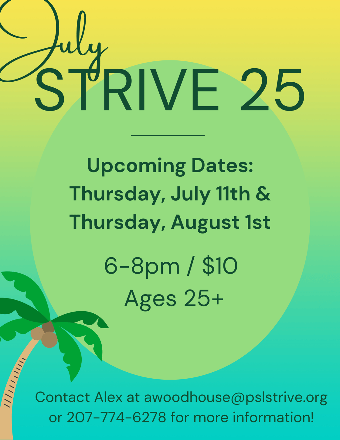 July 2024 STRIVE 25 flyer