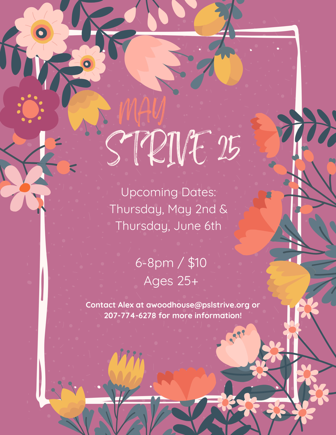 MAY 2024  STRIVE 25 flyer