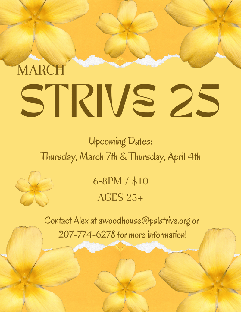 March 2024 STRIVE 25 flyer
