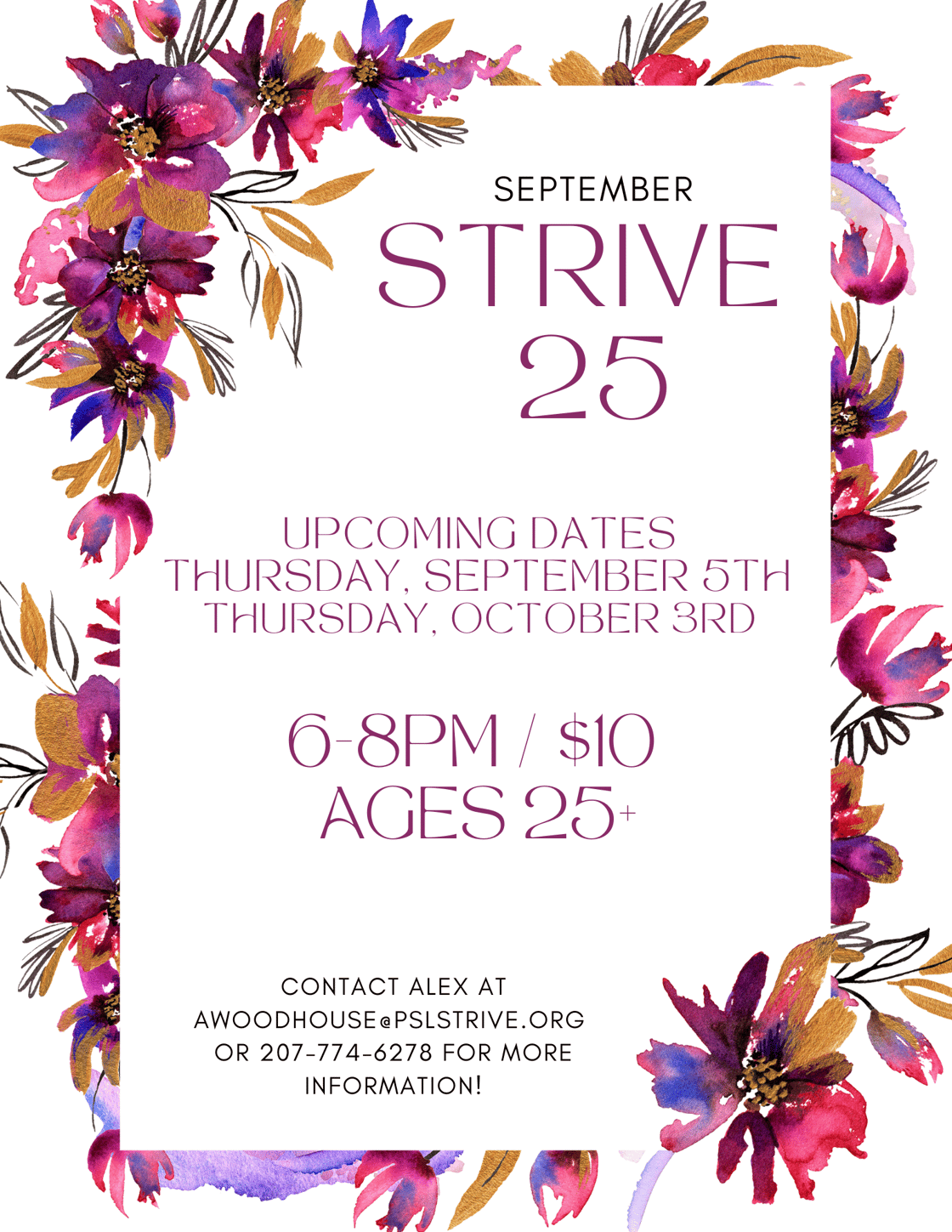 STRIVE 25 September 2024 flyer