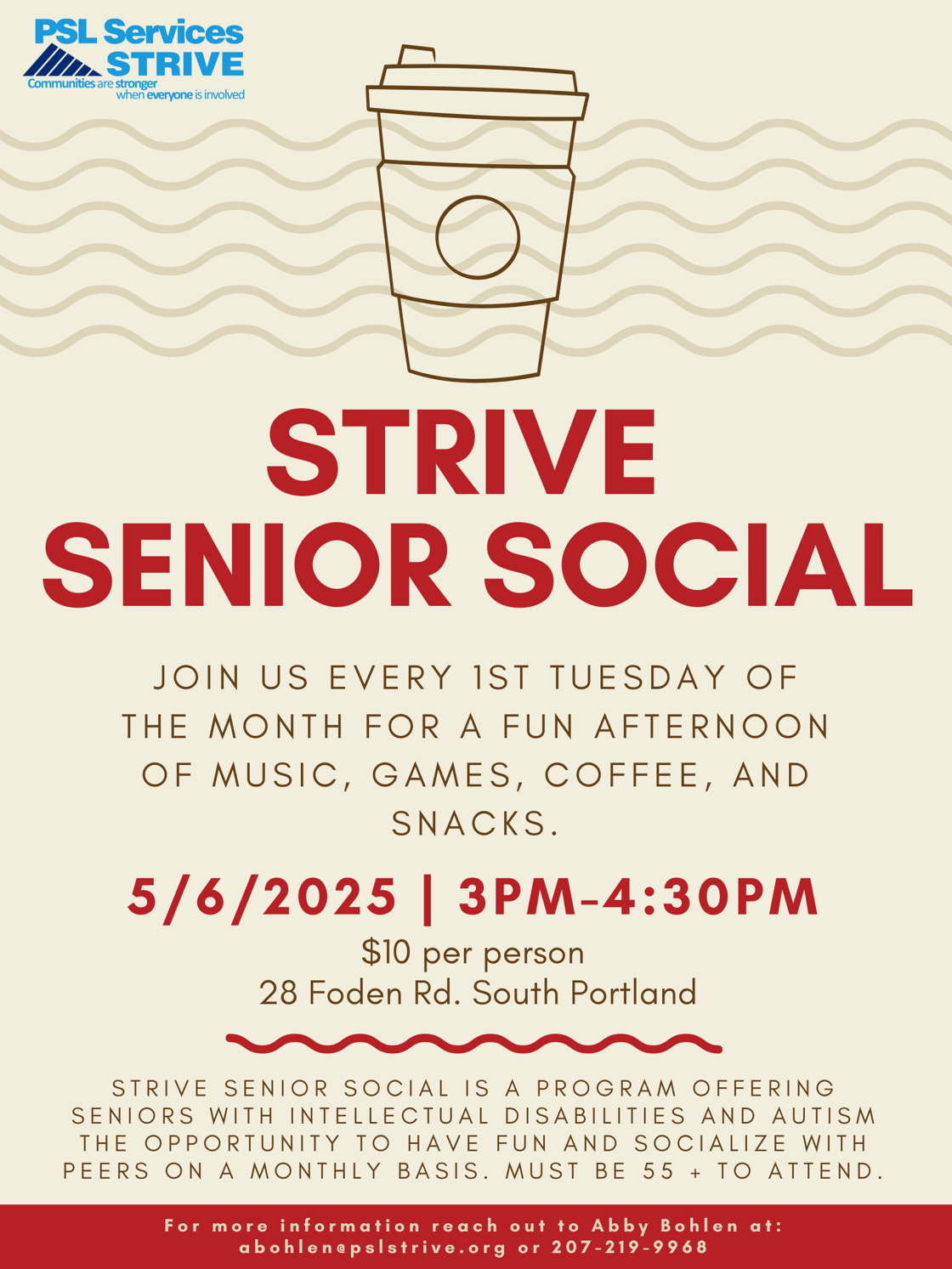 Senior Social Poster May 2025