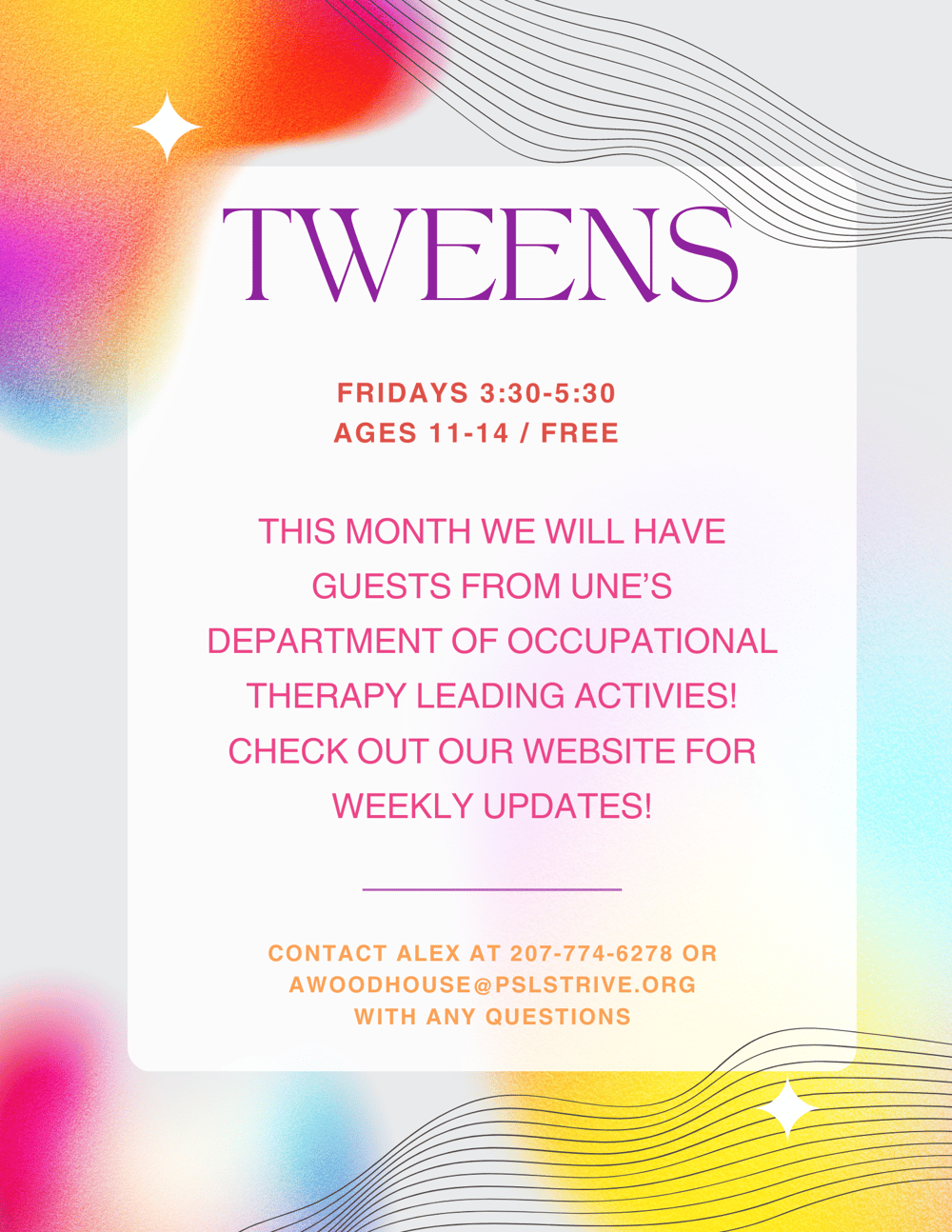 Tweens Mar flyer